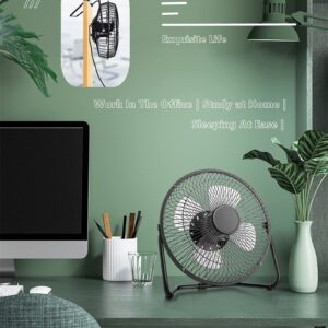 Chchmu USB Fan 4 Inch Mini USB Desk Table Fan Personal Portable Desktop Cooling Fan Powered by USB PC Netbook for Camping Home Office Outdoor Travel, Strong Wind, Pink