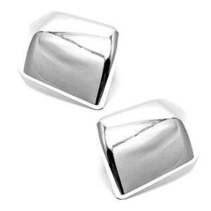 eLoveQ Chrome Top Half Side Mirror Cover Covers Compatible with 2015-2019 Ford F-150