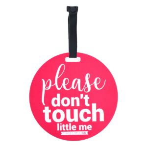 no touching car seat sign please don't touch little me (baby safety no touching newborn, baby car seat tag, baby preemie no touching car seat sign) (green)