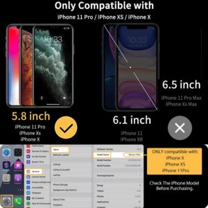 UNBREAKcable Screen Protector for iPhone 11 Pro/ iPhone X/ iPhone XS with Easy Installation Kit [2-Pack] [Double Defence][99.99% HD Clear] [Easy Installation Frame] [9H Hardness][Bubble Free][ Anti-Fingerprint]