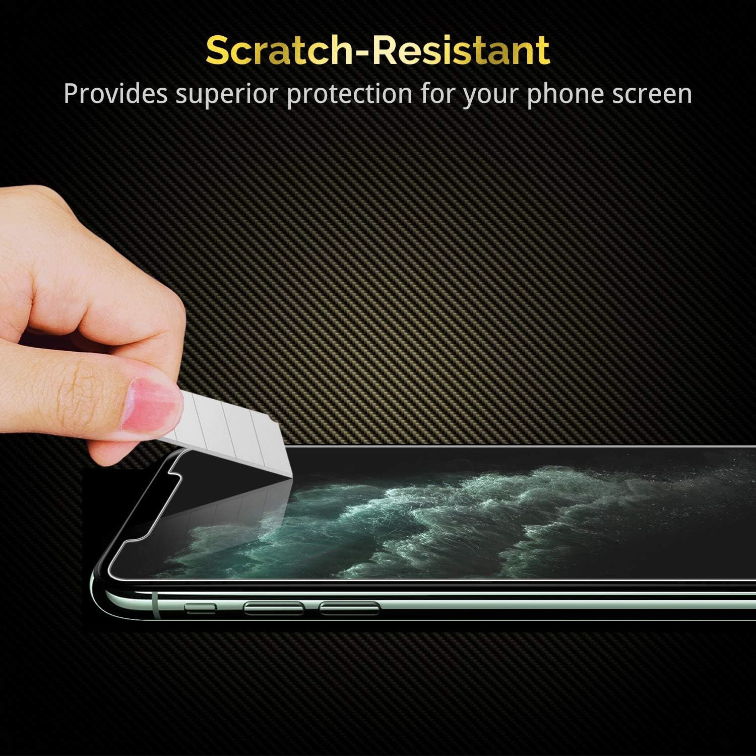 UNBREAKcable Screen Protector for iPhone 11 Pro/ iPhone X/ iPhone XS with Easy Installation Kit [2-Pack] [Double Defence][99.99% HD Clear] [Easy Installation Frame] [9H Hardness][Bubble Free][ Anti-Fingerprint]