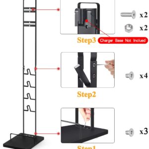 Haturi Vacuum Stand, Vacuum Accessories Stable Metal Storage Bracket Holder for Dyson Handheld V15 V11 V10 V8 V7 V6 Cordless Vacuum Cleaners, Black DC30 DC31 DC34 DC35 DC58 DC59 DC62 DC74