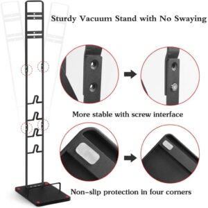 Haturi Vacuum Stand, Vacuum Accessories Stable Metal Storage Bracket Holder for Dyson Handheld V15 V11 V10 V8 V7 V6 Cordless Vacuum Cleaners, Black DC30 DC31 DC34 DC35 DC58 DC59 DC62 DC74