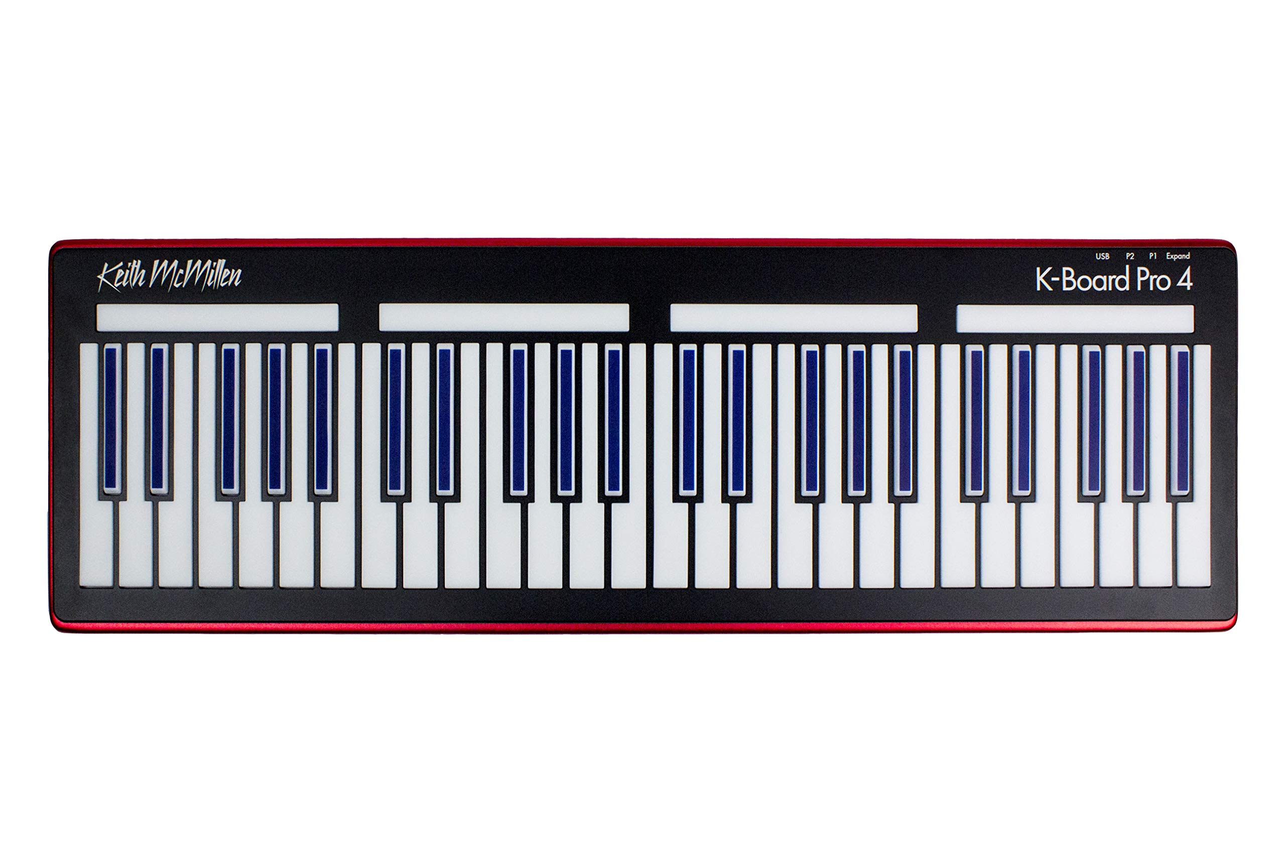 Keith McMillen Instruments K-Board Pro 4 | 48-Key MPE Expressive USB MIDI Controller with Polyphonic Aftertouch, Per-Note Adjustable Pitch Bend, and Per-Note Modulation/Slide