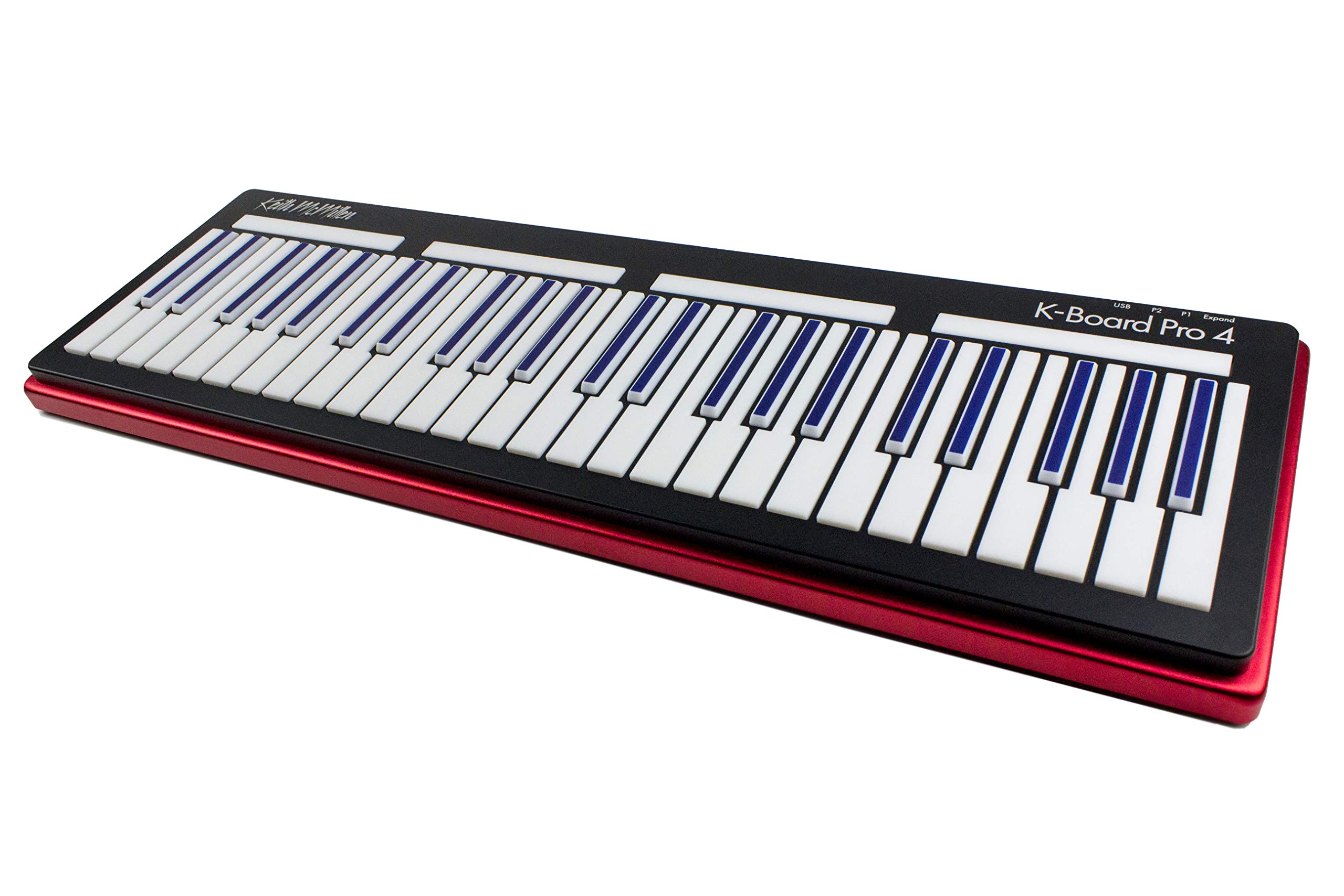 Keith McMillen Instruments K-Board Pro 4 | 48-Key MPE Expressive USB MIDI Controller with Polyphonic Aftertouch, Per-Note Adjustable Pitch Bend, and Per-Note Modulation/Slide