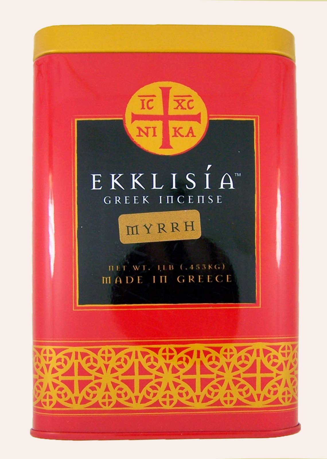 Cathedral Candle Company High Grade Ekklisia Myrrh Greek Incense for Church Use, 1 LB Tin