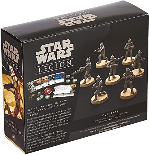 Star Wars Legion Phase 1 Clone Troopers Expansion | Two Player Battle Game | Miniatures Game | Strategy Game for Adults and Teens | Ages 14+ | Average Playtime 3 Hours | Made by Atomic Mass Games