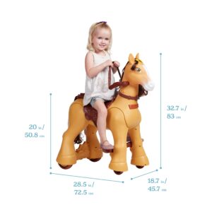 ECR4Kids My Wild Pony, Motorized Ride-On Horse for Kids, Walking Horse Toy with Wheels for Boys and Girls,12V Battery Powered Electric