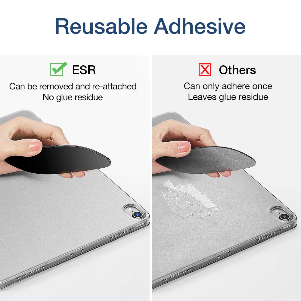 ESR Slim Mouse Holder, Case for Magic Mouse, with Reusable Adhesive, No Glue Residue, Compact Elastic Pouch/Carrying Sleeve, Can Be Attached to iPad or MacBook, Black