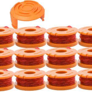 Line String Trimmer Replacement Spool，10ft 0.065" Replacement Autofeed Edger Spool Compatible with Worx WG180 WG163 WG175 WA0010 (13 Pack) Weed Eater String,Weed Wacker Spool Replacement Parts