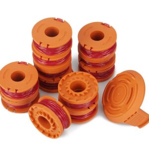 Line String Trimmer Replacement Spool，10ft 0.065" Replacement Autofeed Edger Spool Compatible with Worx WG180 WG163 WG175 WA0010 (13 Pack) Weed Eater String,Weed Wacker Spool Replacement Parts