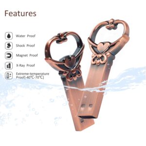 Love Knot Flash Drive 32GB Heart Shaped USB Thumb Drive Metal Zip Drive Retro Birthday Wedding Gift Data Storage Photo Stick for Family,Kids,Friends,Students Thumb Drive, Jump Drive