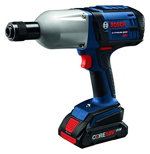 BOSCH HTH182-B25 18V High Torque Impact Wrench w/ 7/16" Hex w/ (2) 4.0 Ah CORE Compact Batteries