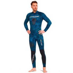 cressi unisex adult one-piece 1 piece spearfishing wetsuits, one camo blue, x-large us