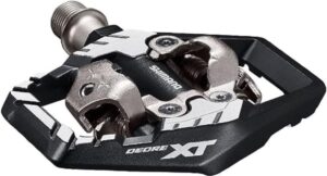 shimano pedals pd-m8120 deore xt trail wide spd pedal, black, 9/16 inches, pdm8120