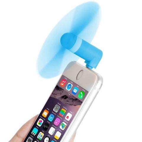 Necano Mini Cellphone Fan, Portable Mobile Phone Fan Compatible with iPhone X/Xs/Xr / 8/8 Plus / 7/7 Plus / 6 / 6s / iPad and More (3 Packs)