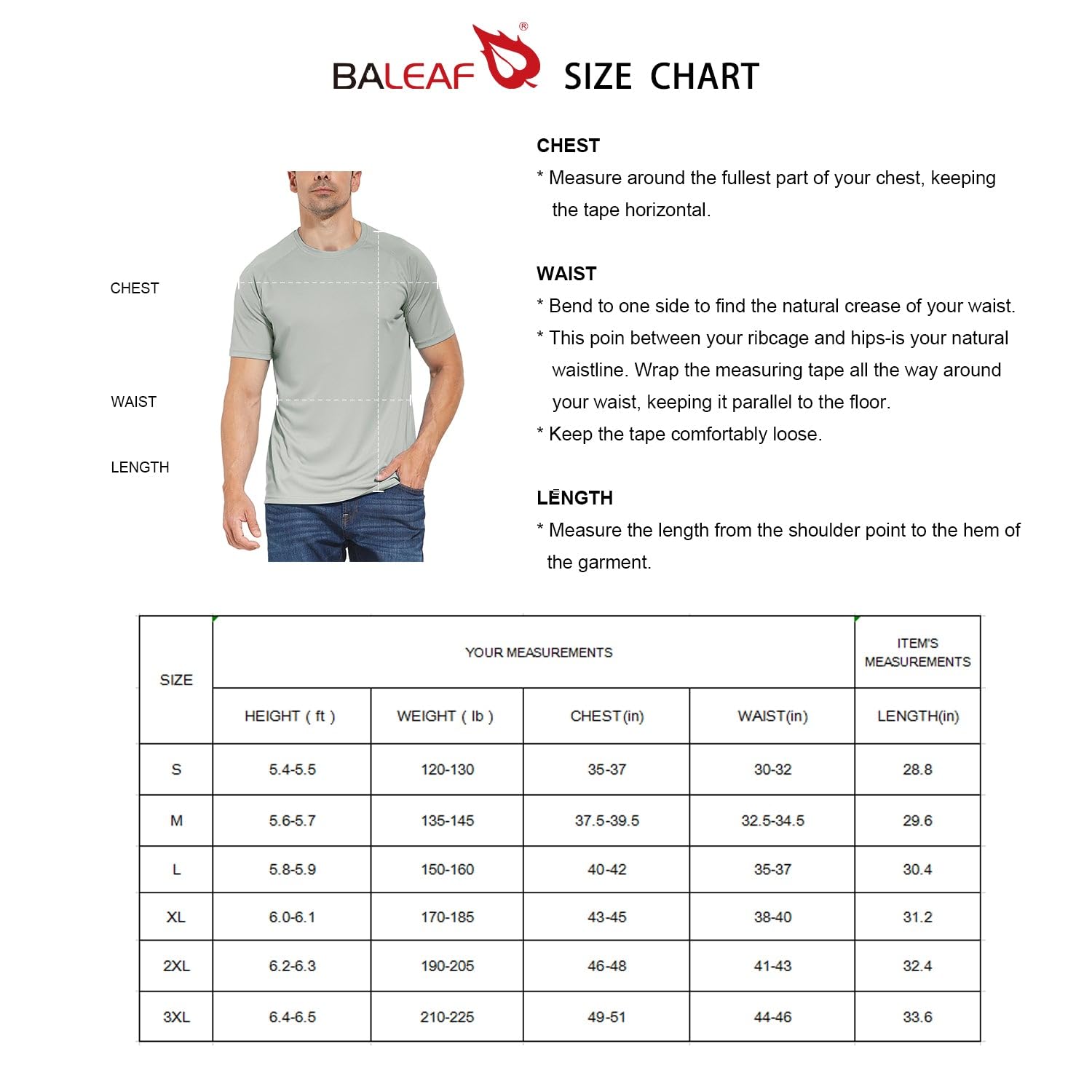 BALEAF Men's UPF 50+ Outdoor Running Workout Short-Sleeve T-Shirt Deep Gray Size L