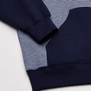 Fruit of the Loom boys Fleece Sweatshirts, Hoodies, Sweatpants & Joggers Shirt, Full Zip - Navy Stripe, Medium US
