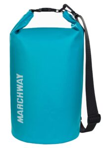 marchway floating waterproof dry bag backpack 5l/10l/20l/30l/40l, roll top sack keeps gear dry for kayaking, rafting, boating, swimming, camping, hiking, beach, fishing (teal, 20l)