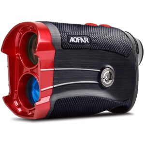 aofar gx-2s golf rangefinder slope on/off, flag-lock with vibration, 600 yards range finder, 6x 25mm waterproof, carrying case, free battery, gift packaging