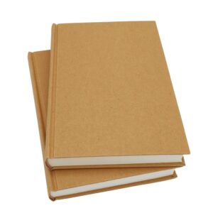 5.5x8.25 Sketch Book, Pack of 2, 240 Sheets (68lb/100gsm), Hardcover Bound Sketch Notebook, 120 Sheets Each, Acid Free Blank Drawing Paper, Ideal for Kids & Adults, Kraft Cover