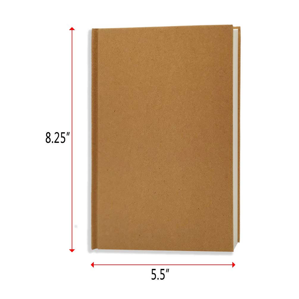 5.5x8.25 Sketch Book, Pack of 2, 240 Sheets (68lb/100gsm), Hardcover Bound Sketch Notebook, 120 Sheets Each, Acid Free Blank Drawing Paper, Ideal for Kids & Adults, Kraft Cover