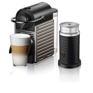 Nespresso Pixie Espresso Machine by Breville with Milk Frother, Titan