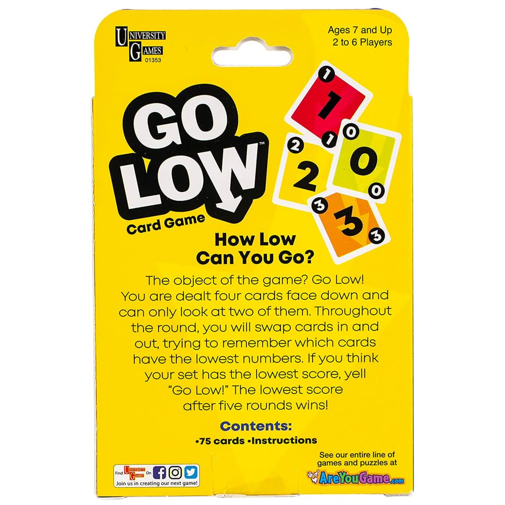 University Games Go Low Card Game Small