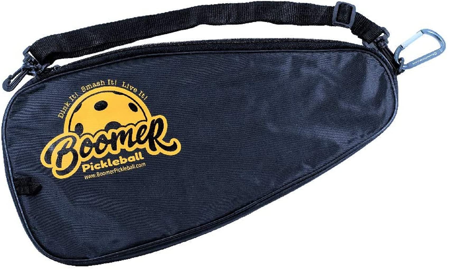 Boomer Pickleball Paddle Carry Case - Keep your paddle clean, dry and protected - Convenient carrying strap and D-clip for attaching to fences and hooks.