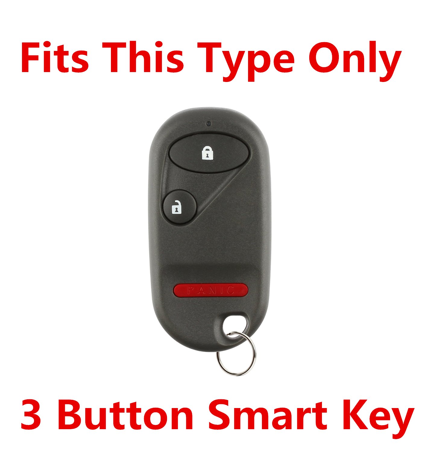 RPKEY Silicone Keyless Entry Remote Control Key Fob Cover Case Protector Replacement Fit for Honda Accord Element Civic Pilot 72147-S5A-A01 NHVWB1U523 NHVWB1U521 A269ZUA106 72147-S04-A01(Gules)