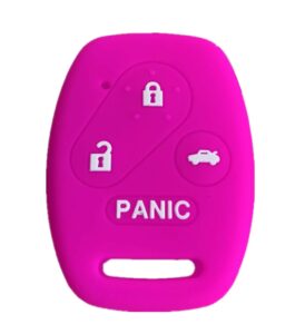 rpkey silicone keyless entry remote control key fob cover case protector replacement fit for honda accord accord crosstour cr-v civic element pilot oucg8d-380h-a n5f-s0084a n5f-a05taa(violet)