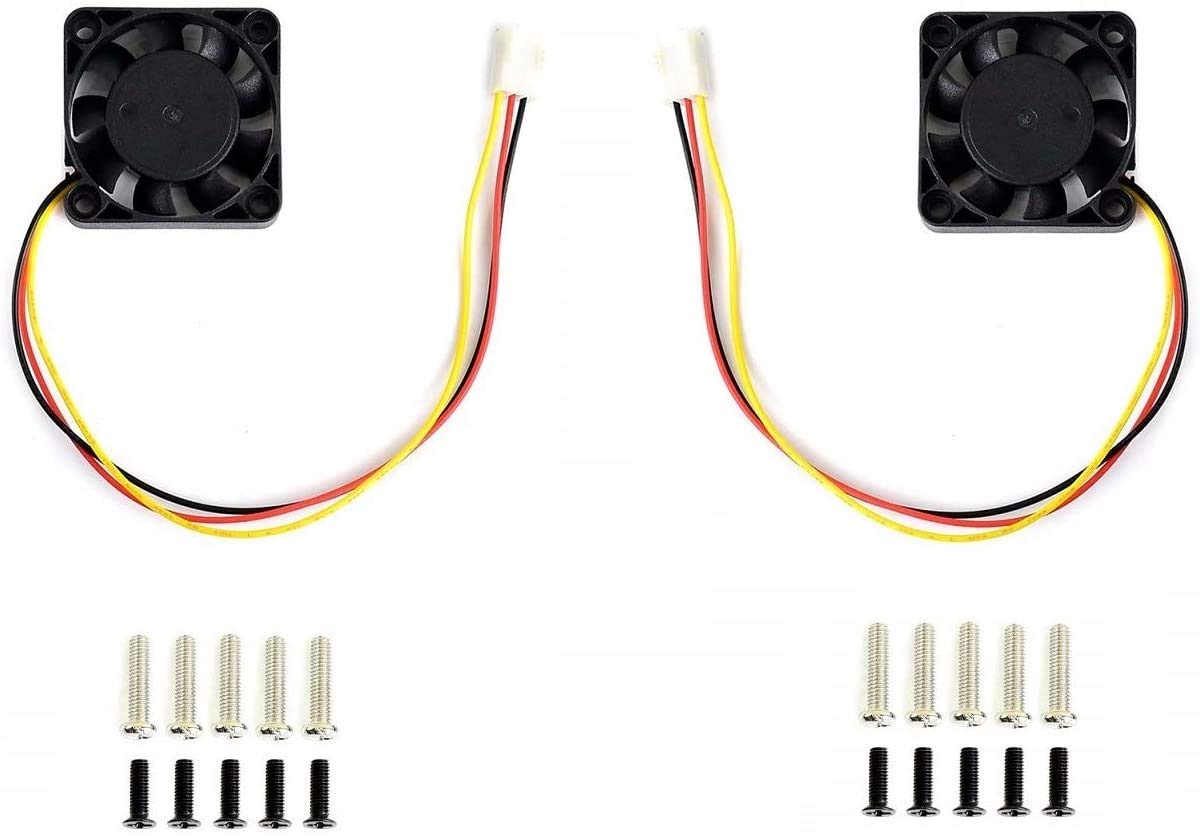 2 Pack Dedicated DC 5V Cooling Fan Compatible with NVIDIA Jetson Nano Developer Kit and B01 Version 3PIN Reverse-Proof Connector 40mm×40mm×10mm Fan