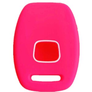 Rpkey Silicone Keyless Entry Remote Control Key Fob Cover Case protector Replacement Fit For Honda Accord Accord Crosstour CR-V Civic Element Pilot OUCG8D-380H-A N5F-S0084A N5F-A05TAA(Rose red)