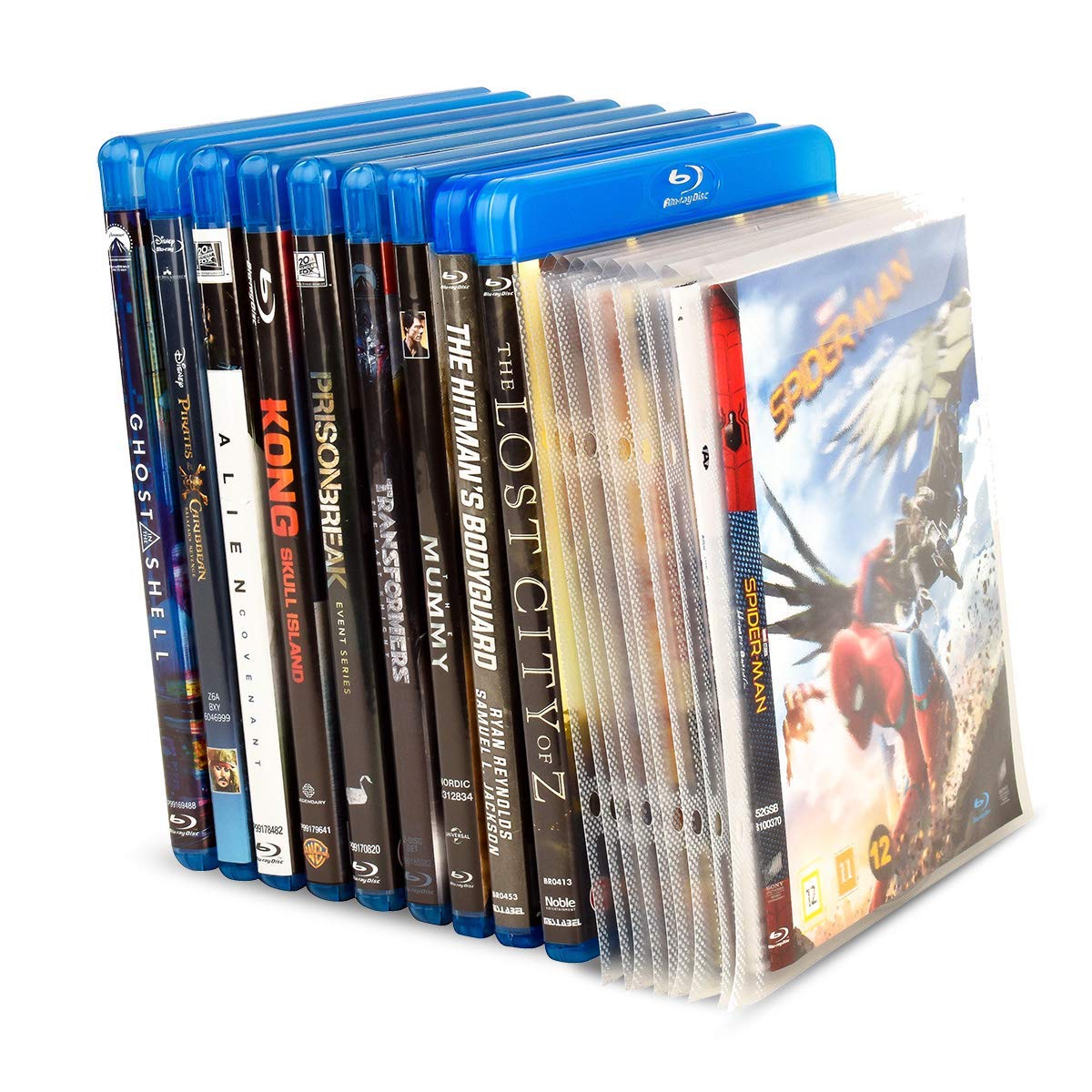 Tarifold Protective Sleeve for Blue-ray Storage with Binder Holes, Closing Flap, and Space for Cover - 50/Pack (10286)