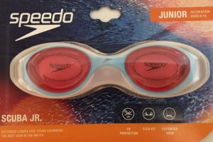 speedo scuba jr. junior goggle: pinkberry blue/pink