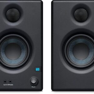 Presonus AudioBox 96 Audio Interface (May Vary Blue or Black) Complete Studio Bundle with Studio One Artist Software Pack w/Eris 3.5 Pair Studio Monitors, Condenser Microphone, 1/4” Instrument Cables