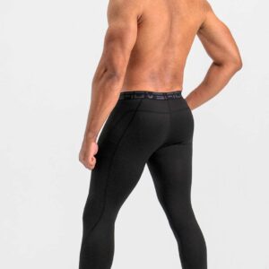 DEVOPS Men's Thermal Compression Pants, Athletic Leggings Base Layer Bottoms (2 Pack) (2X-Large, Black/Light Grey)