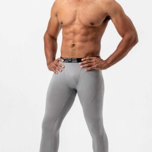 DEVOPS Men's Thermal Compression Pants, Athletic Leggings Base Layer Bottoms (2 Pack) (2X-Large, Black/Light Grey)