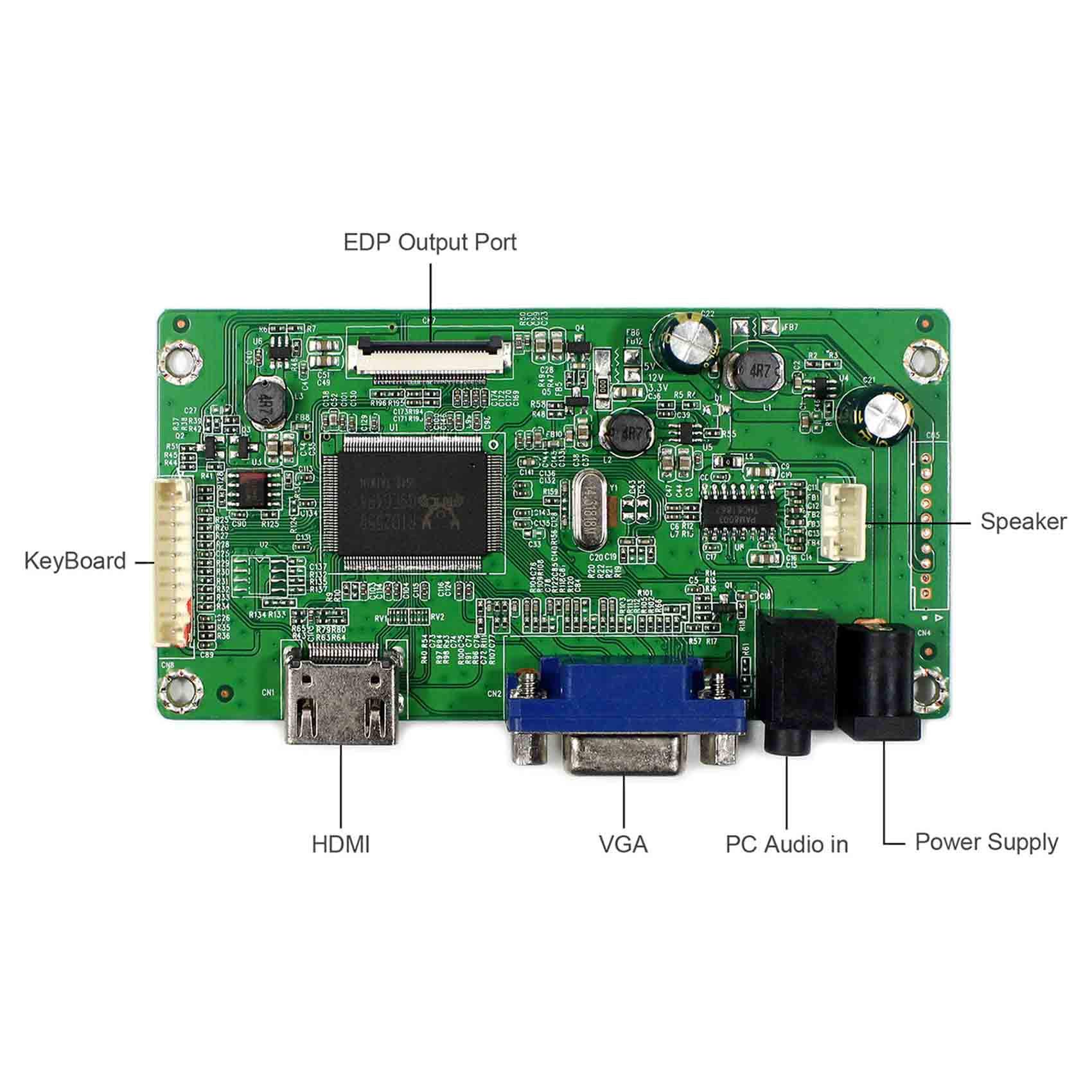 VSDISPLAY 11.6" 11.6 inch IPS LCD 1920X1080 M116X40 EDP Interface Screen with HD-MI VGA LCD Controller Board