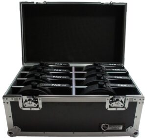 harmony audio cases hc8slimpar64 light flight road case compatible with chauvet slimpar 64 x 8