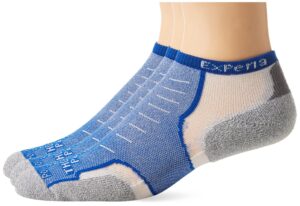 thorlos experia multi-sport thin padded low cut 3 pair pack socks sockshosiery, royal, small