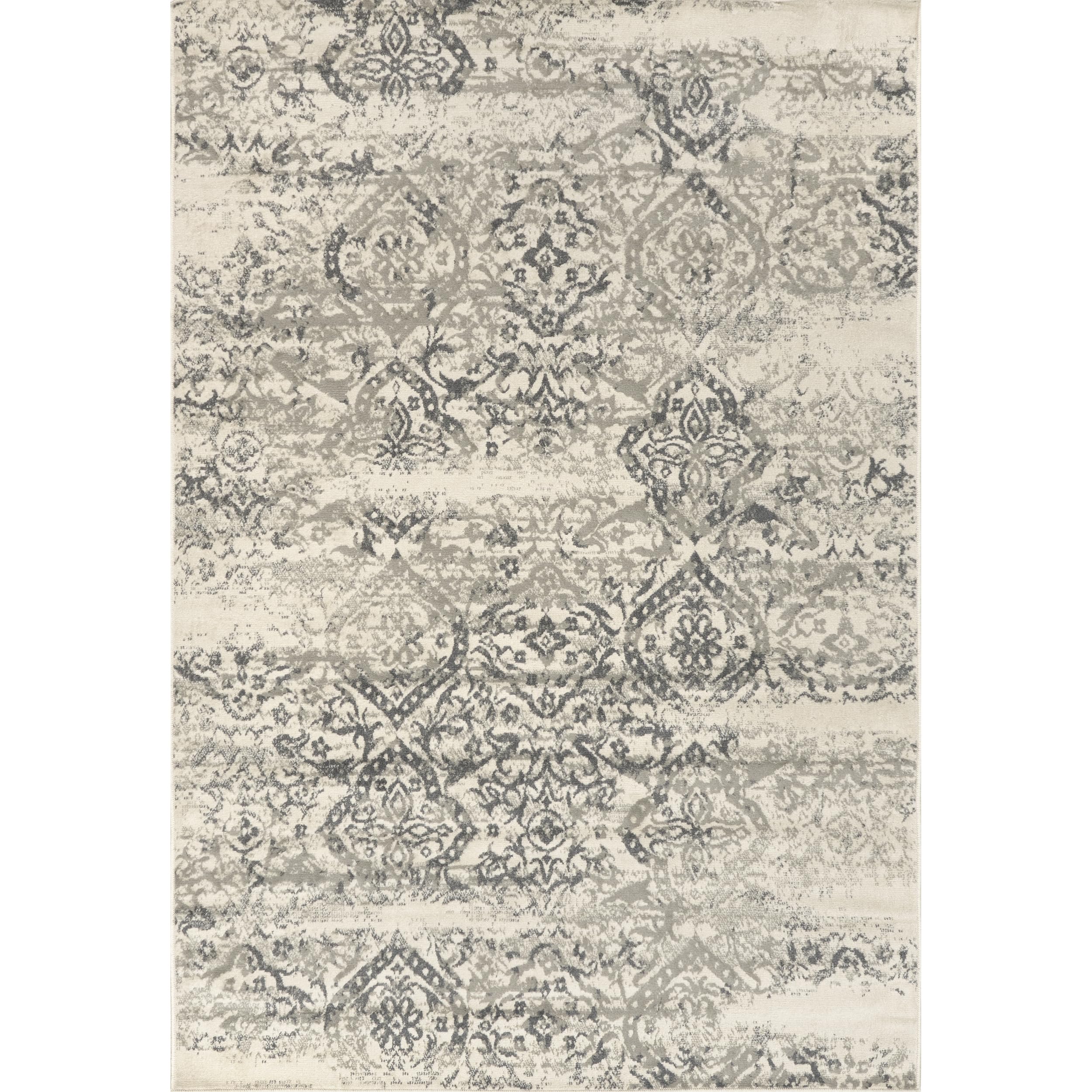 nuLOOM Freja Faded Floral Area Rug, 6' 7" x 9', Grey