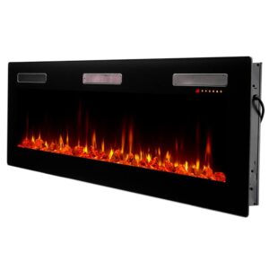dimplex sierra 72" wall-mounted/tabletop/built-in electric linear fireplace (model: sil72), 4777 btu, 120 volt, 1400 watt, black