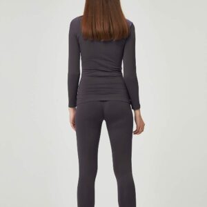 DEVOPS Women's Thermal Underwear Long Johns Top & Bottom Set (Medium, Charcoal)