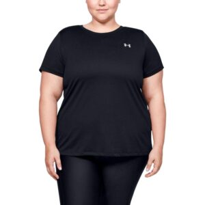 under armour women's ua tech™ short sleeve 2x black