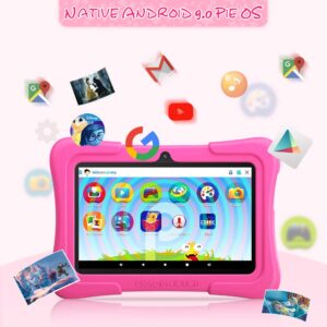 Dragon Touch Y88X Pro 7 inch Kids Tablets, 2GB RAM 16GB ROM, Android 9.0 pie Tablet, Kidoz Pre-Installed with Kid-Proof Case (Pink)