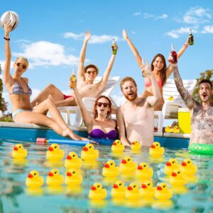 Rubber Duck Bath Toy, 70 Pcs Mini Rubber Ducks Bulk Float Duck Baby Bath Toys, Shower Birthday Party Favors Gift for Classroom Summer Beach Pool Party Games