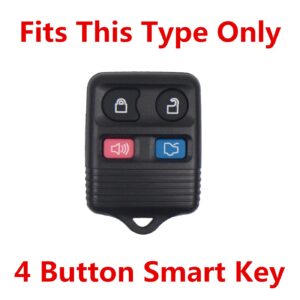 Rpkey Silicone Keyless Entry Remote Control Key Fob Cover Case protector Replacement Fit For Ford Mustang Edge Escape Expedition Explorer Focus Escort Lincoln Mercury CWTWB1U331 GQ43VT11T (gray)