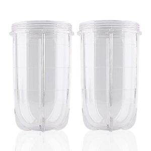 anbige replacement parts cups,compatible with original magic bullet blender juicer 250w mb1001 (2 tall cups)