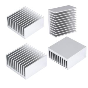 awxlumv 4pcs heat sink kit 40x40x20mm/ 1.57"x1.57"x0.79", anodized aluminium heatsink heat sync cooler 40mm for cooling cpu vrm gpu led thermoelectric peltier cooler 3d printers stepper motor